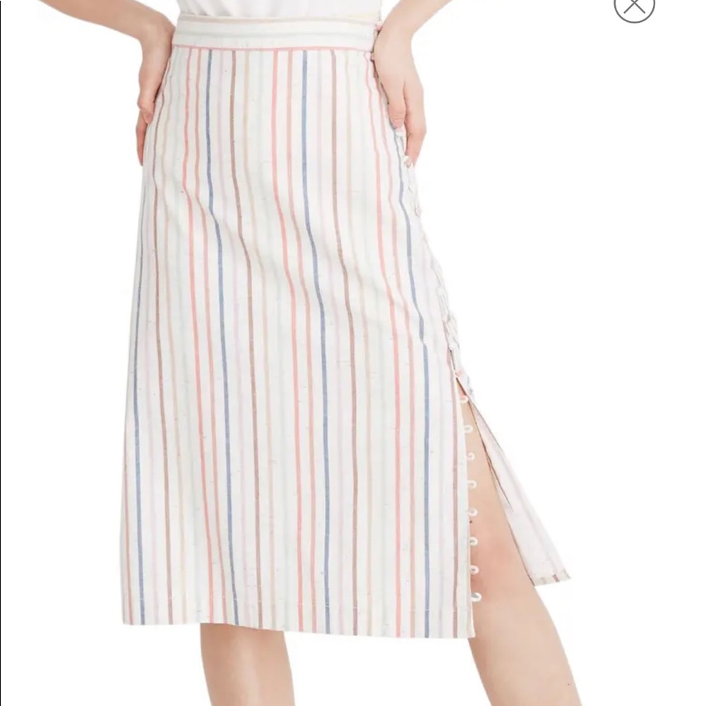 Madewell Button Slit Midi Skirt